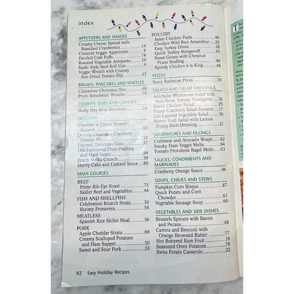 Pillsbury Easy Holiday Recipes Classic Cookbook Christmas December 1997 #202 - Picture 2 of 6